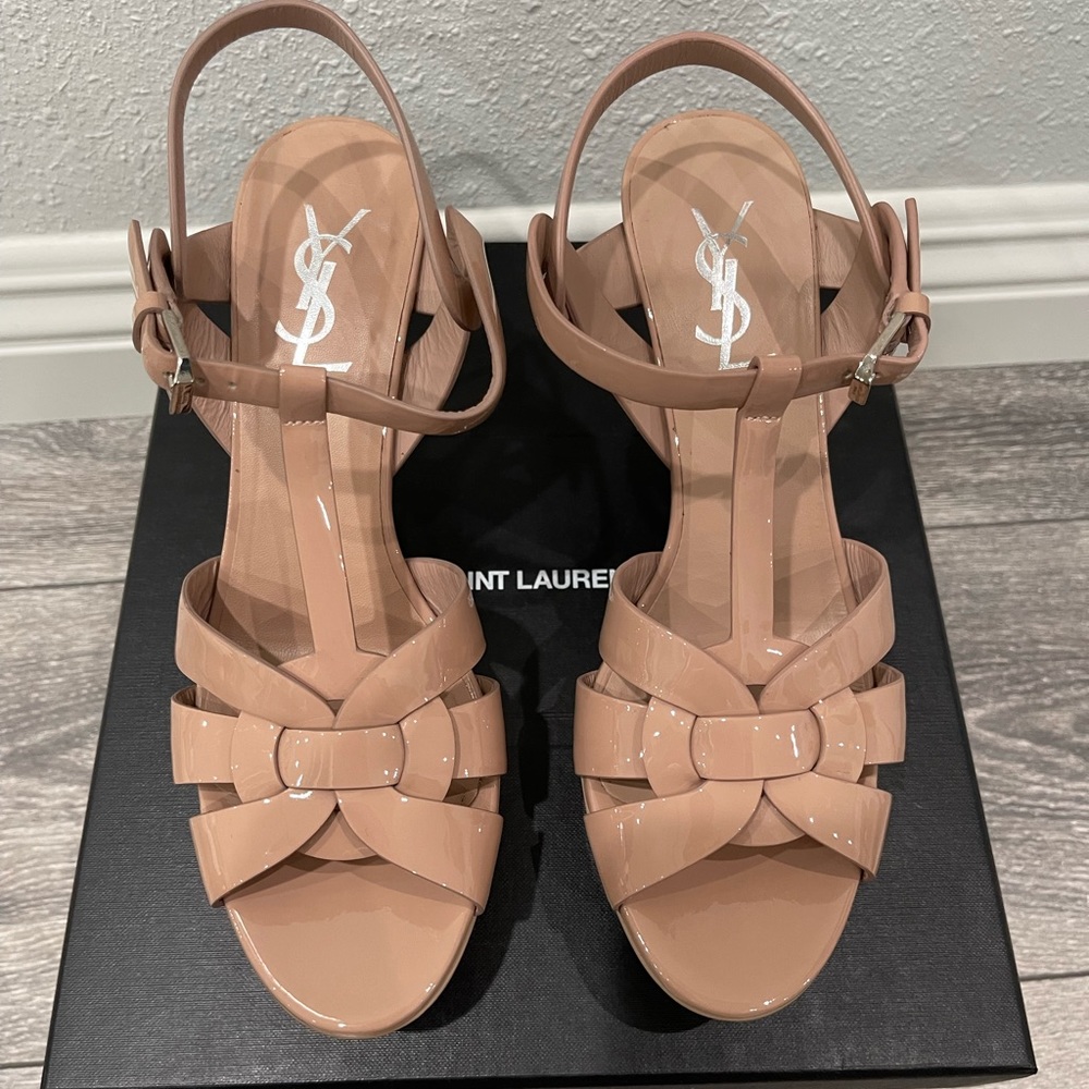 Saint Laurent Tribute 75MM Platform Sandals
